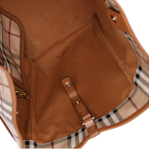 Burberry Small Canterbury Tote Haymarket Check Brown